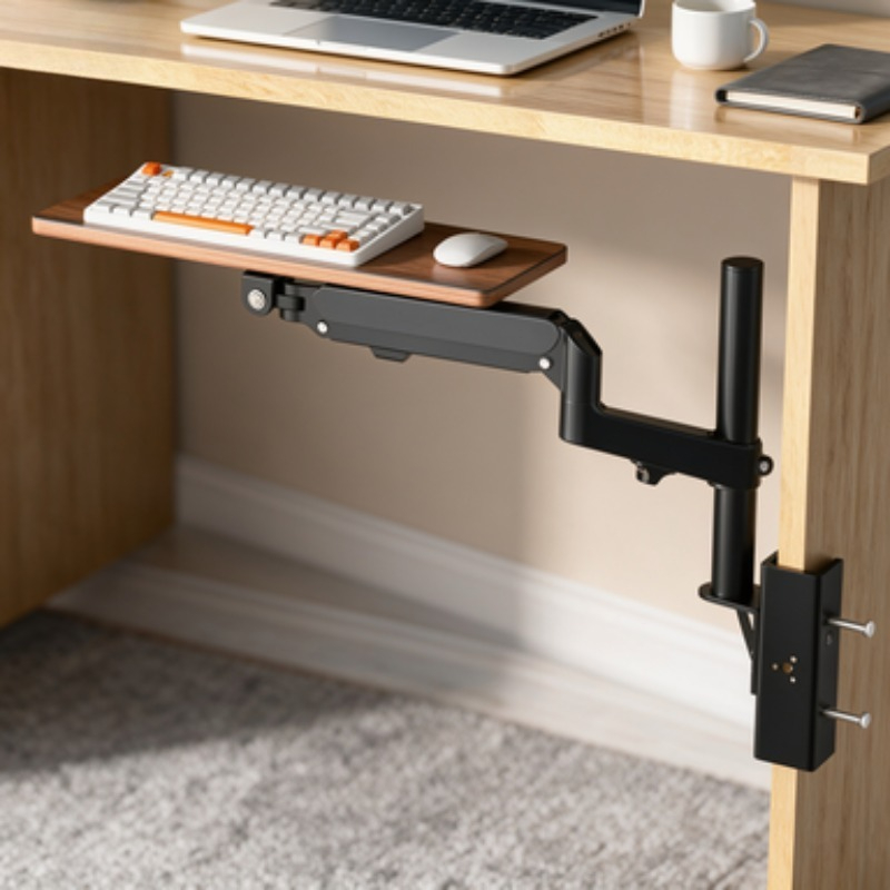 Desk Setup Diy - 책상 아래 공간 절약 키보드 트레이