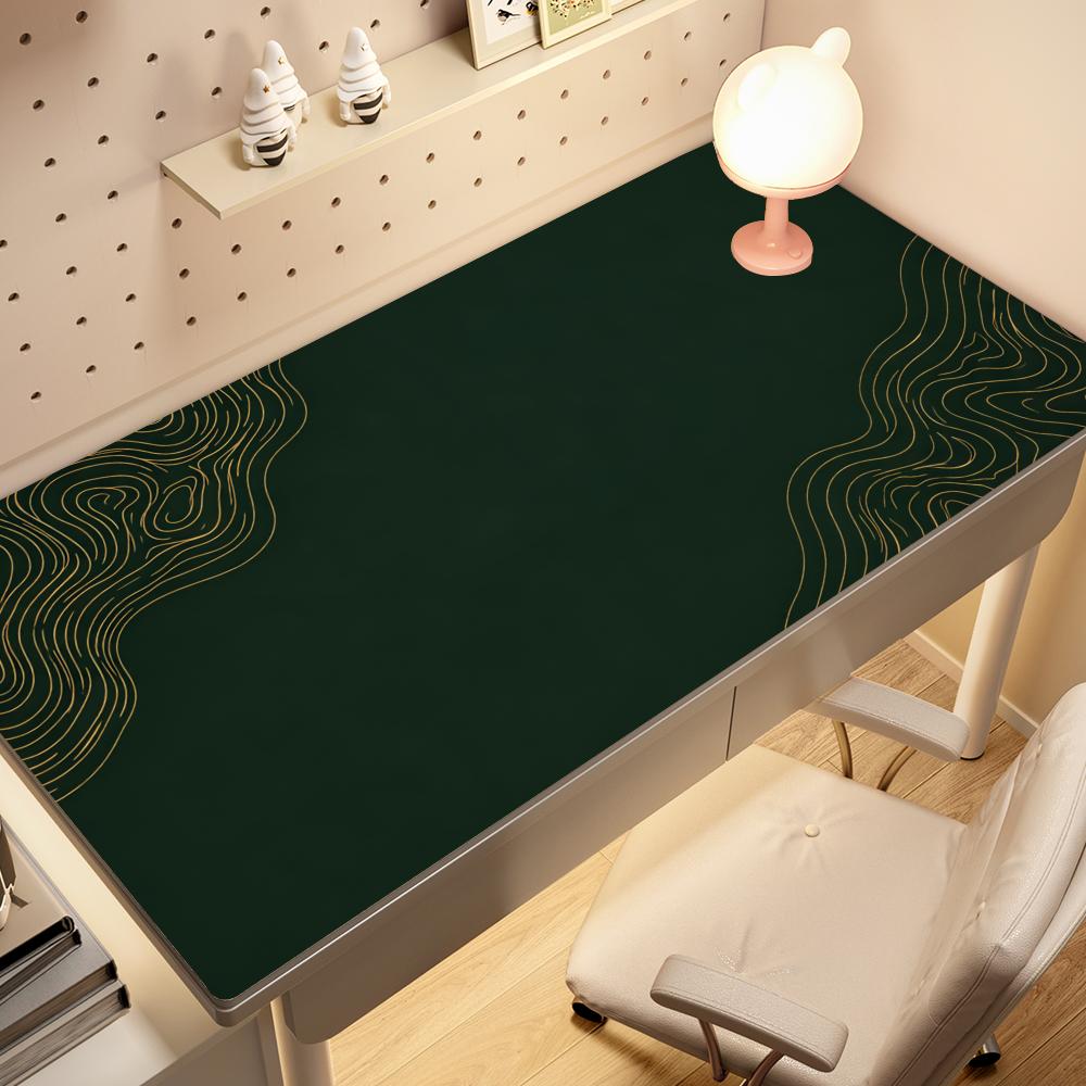 Desk Setup Minimal - 미니멀 포레스트 그린 럭셔리 데스크 매트,