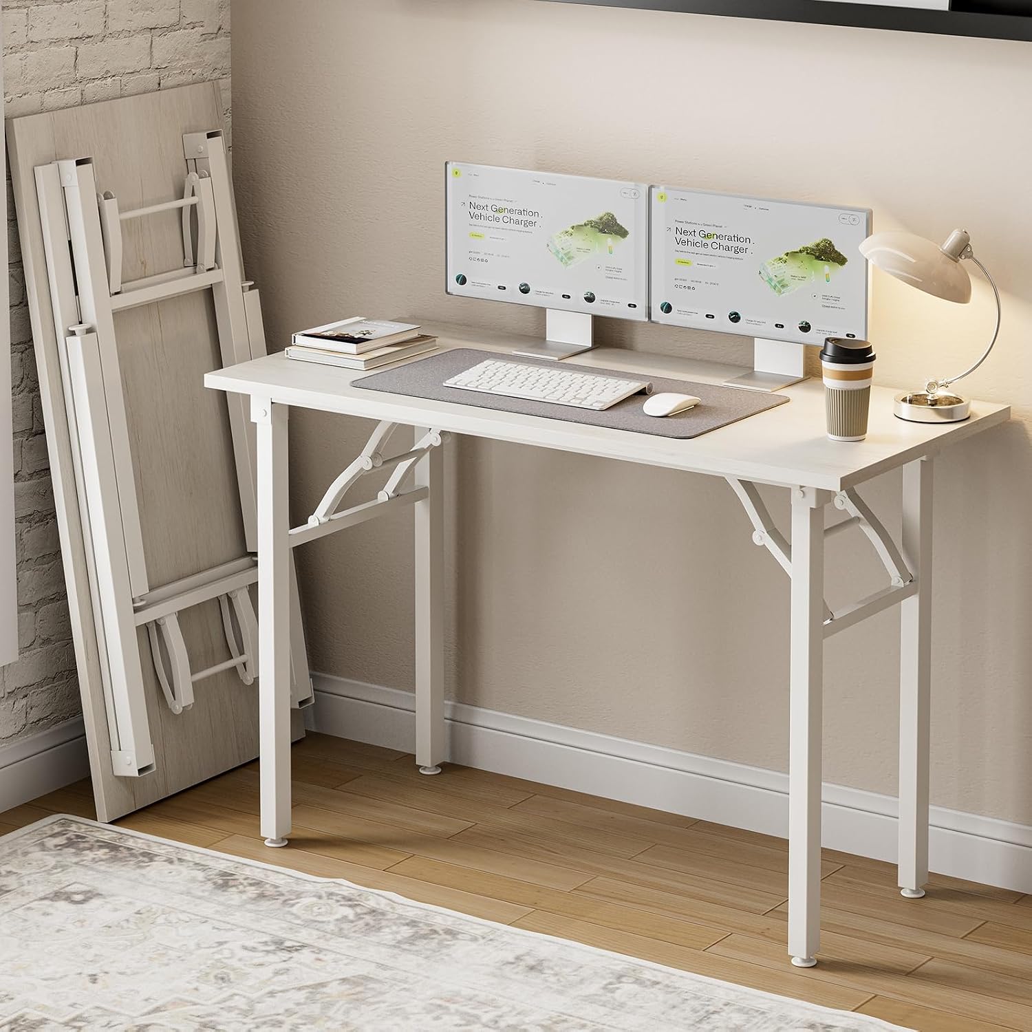 Desk Setup For 2 Laptops - Frylr 소형 접이식 컴퓨터 책상 –