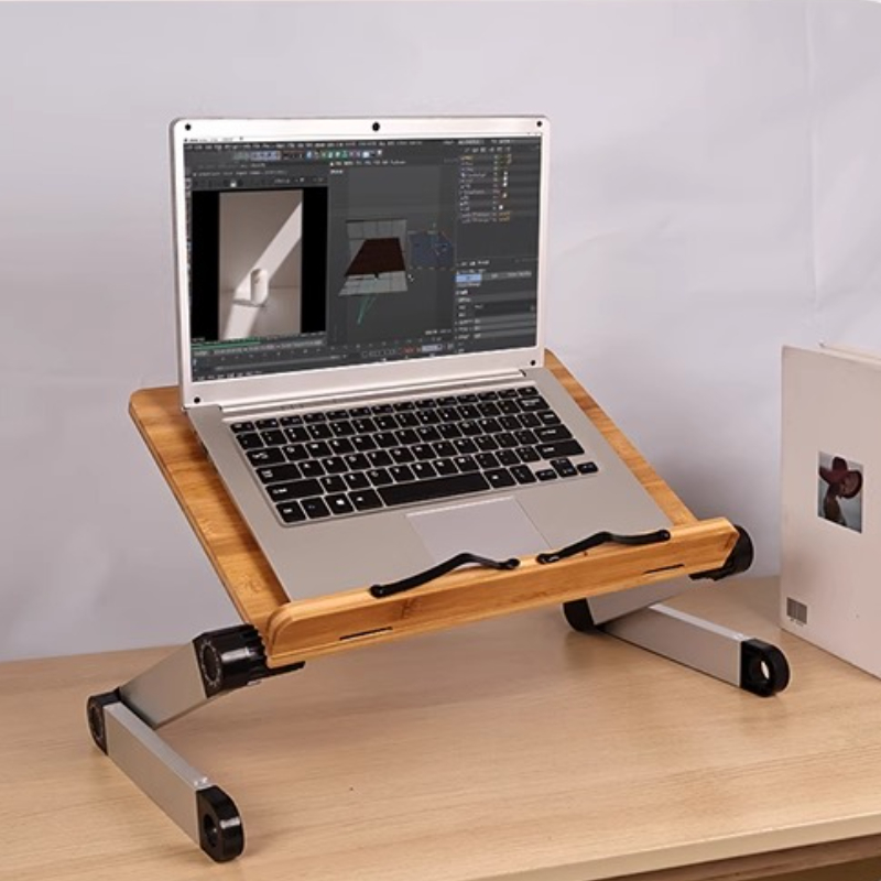 Desk Setup With Ipad - 조절 가능한 대나무 침대 책상 접이식