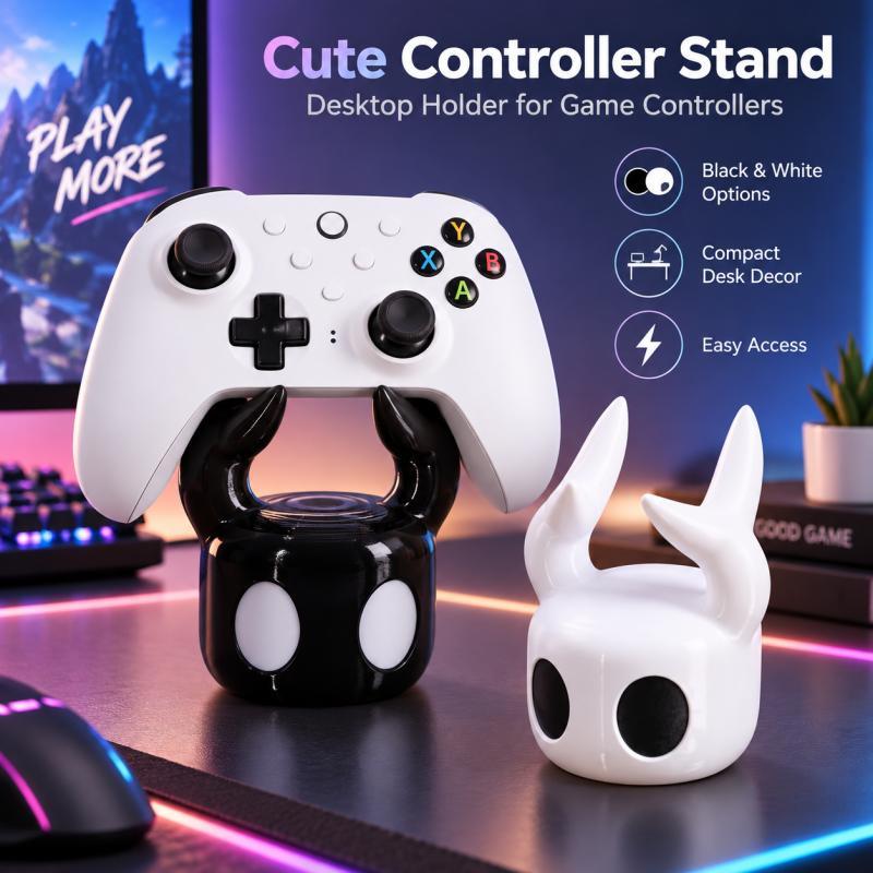 Desk Setup Gaming - 귀여운 뿔 달린 게임 컨트롤러 스탠드,