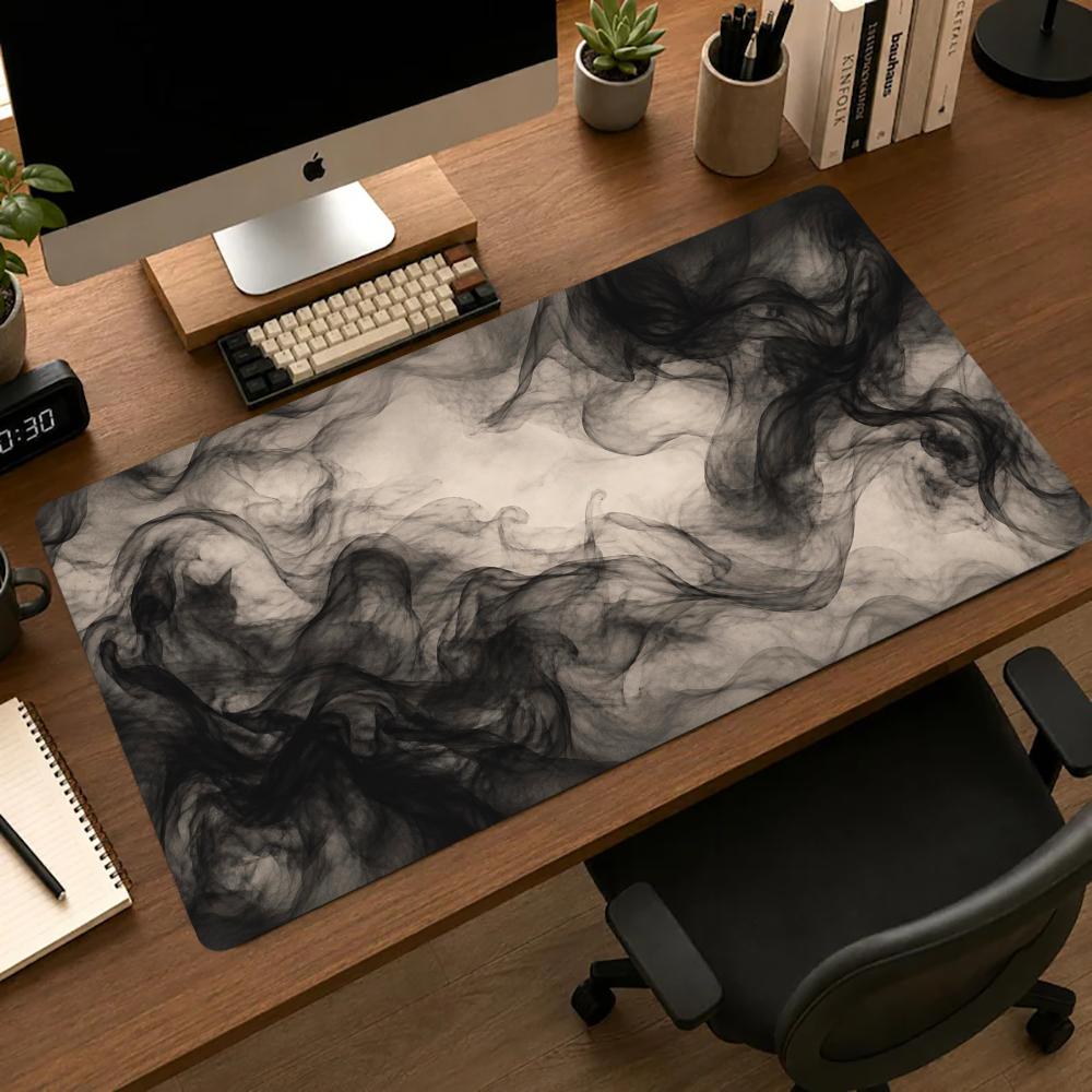 Desk Setup Gadgets - 블랙 스모크 마우스패드, PC 액세서리, 데스크용