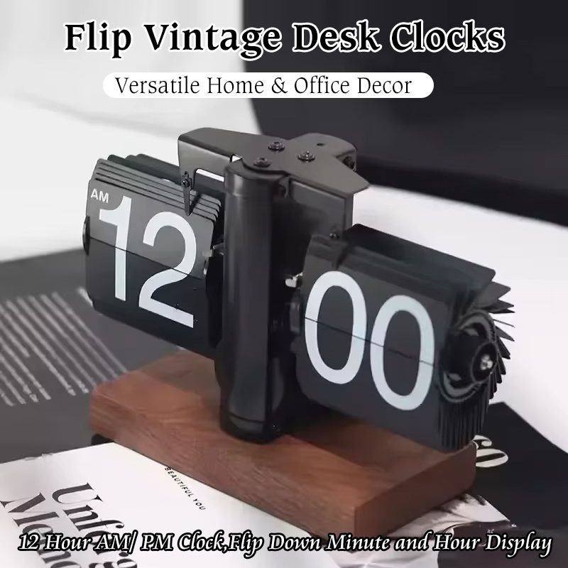 Desk Setup Gadgets - 플립 시계 빈티지 책상 시계 레트로