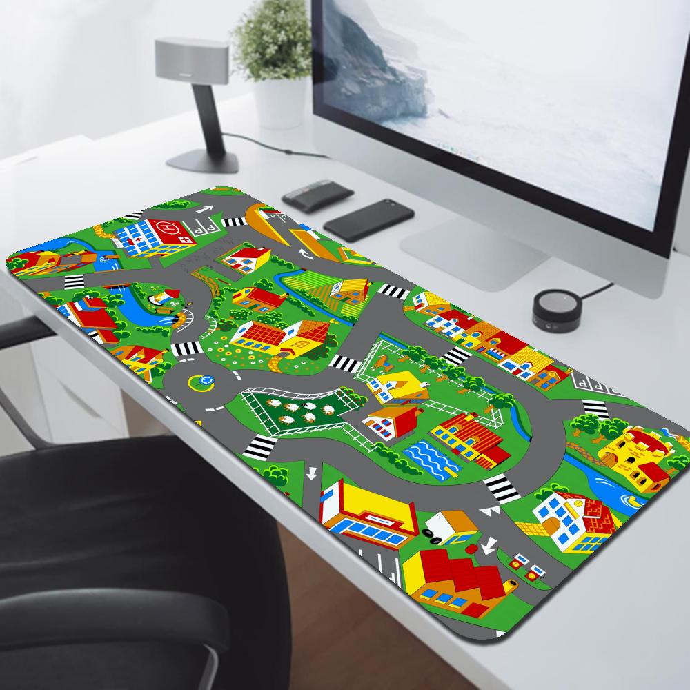 PC 게임 설정 액세서리, 도시 도로 만화 마우스 패드 - Desk Setup Gadgets 리뷰 및 가격