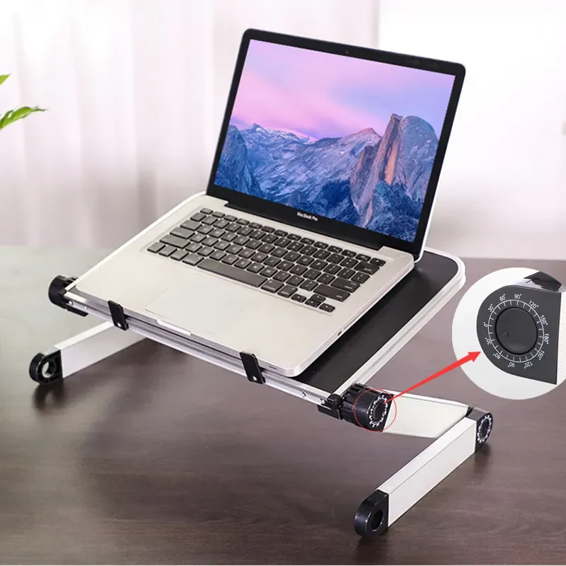냉각팬이 있는 조절 가능한 노트북 스탠드 높이 각도 조 - Desk Setup Maker 리뷰 및 가격