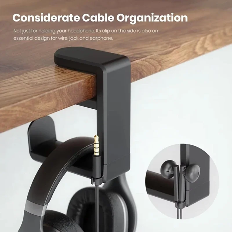 노 펀치 테이블 클립 헤드폰 홀더 360도 회전 헤드폰 - Headphone Hook Under 리뷰 및 가격