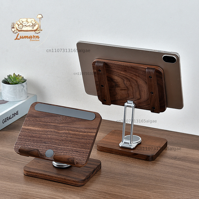 블랙 월넛 아이패드 스탠드 360도 회전 가능 °    - Desk Setup With Ipad 리뷰 및 가격