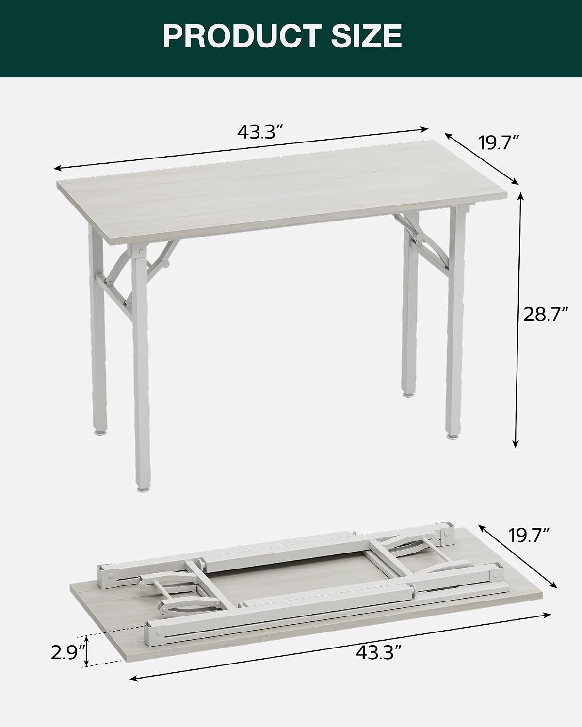 Frylr 소형 접이식 컴퓨터 책상 – 휴대용 43.3 - Desk Setup For 2 Laptops 리뷰 및 가격