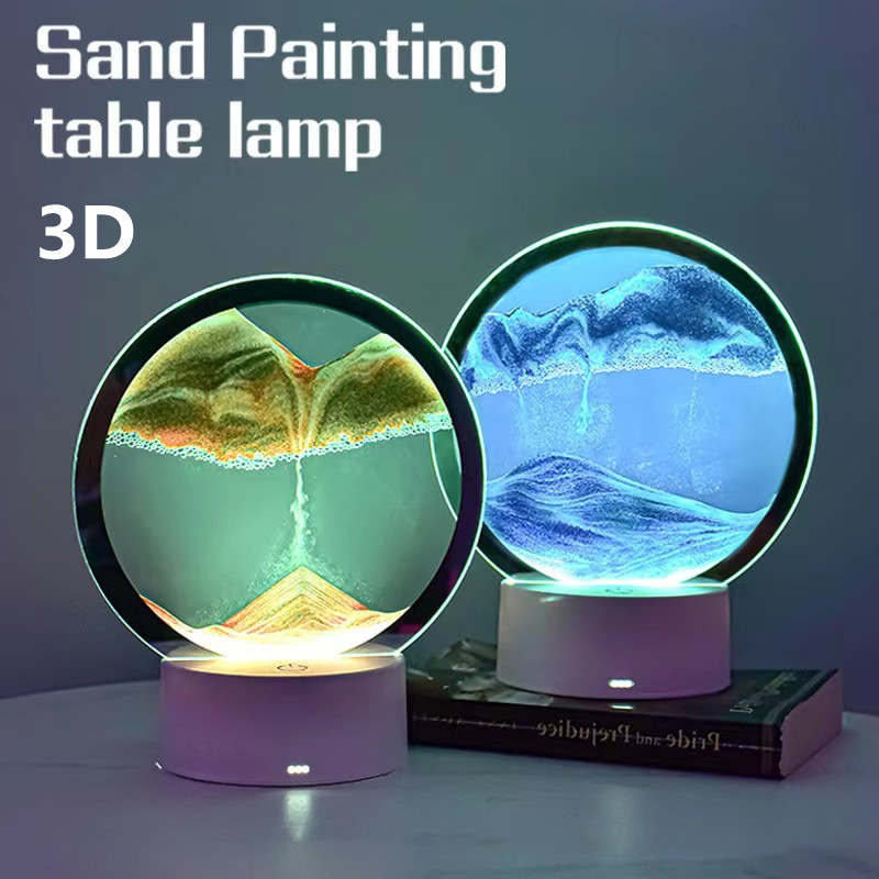 3D 흐르는 모래 그림 야간 조명 분위기 조명 풍경 모 - Desk Setup Nature 리뷰 및 가격