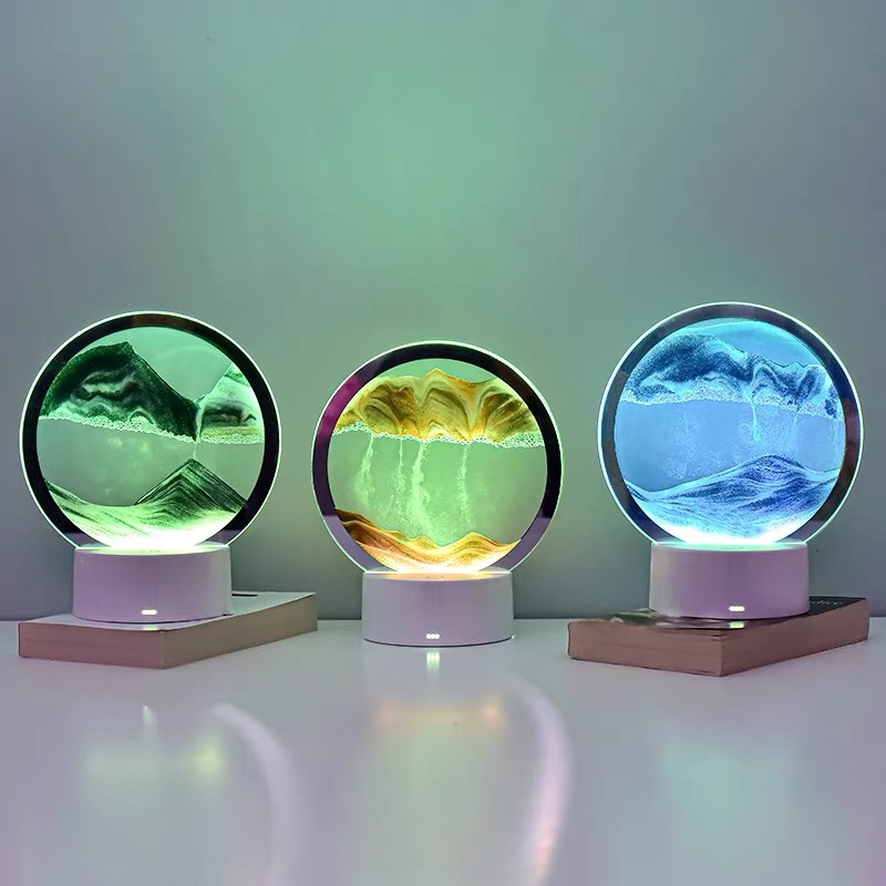 3D 흐르는 모래 그림 야간 조명 분위기 조명 풍경 모 - Desk Setup Nature 리뷰 및 가격