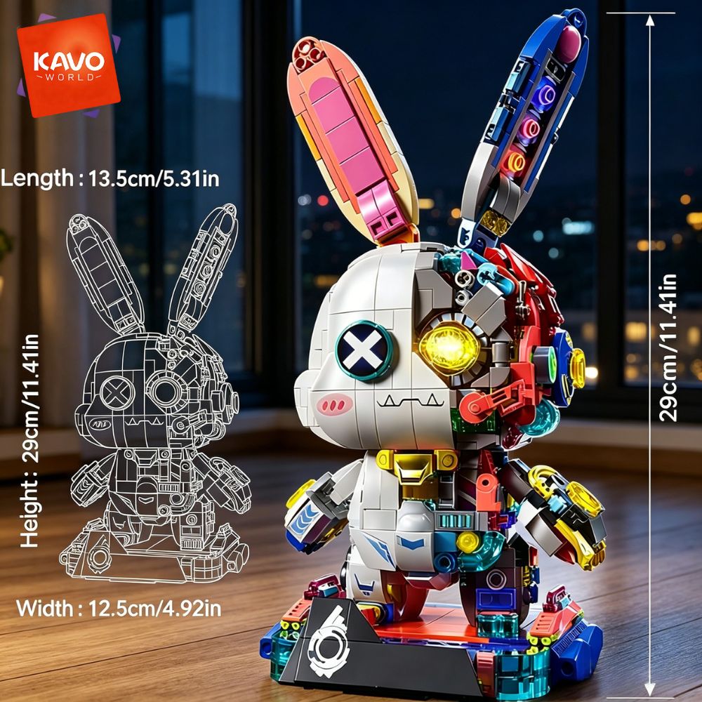 카보월드 1377PCS 로봇 토끼 조립 블록 세트 LE - Desk Setup Diy 리뷰 및 가격