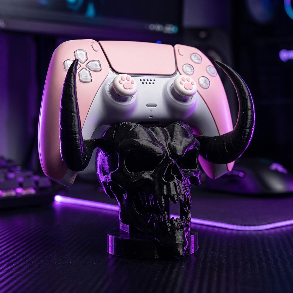 독특한 데빌 스컬 혼 컨트롤러 홀더 데스크 오거나이저  - Desk Setup Gaming 리뷰 및 가격