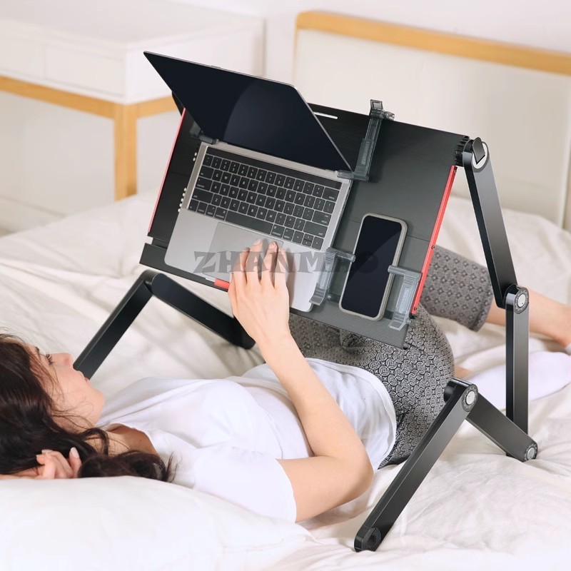 침대 위에 누워 있음, 노트북 책상, 접이식 태블릿 스 - Desk Setup Maker 리뷰 및 가격