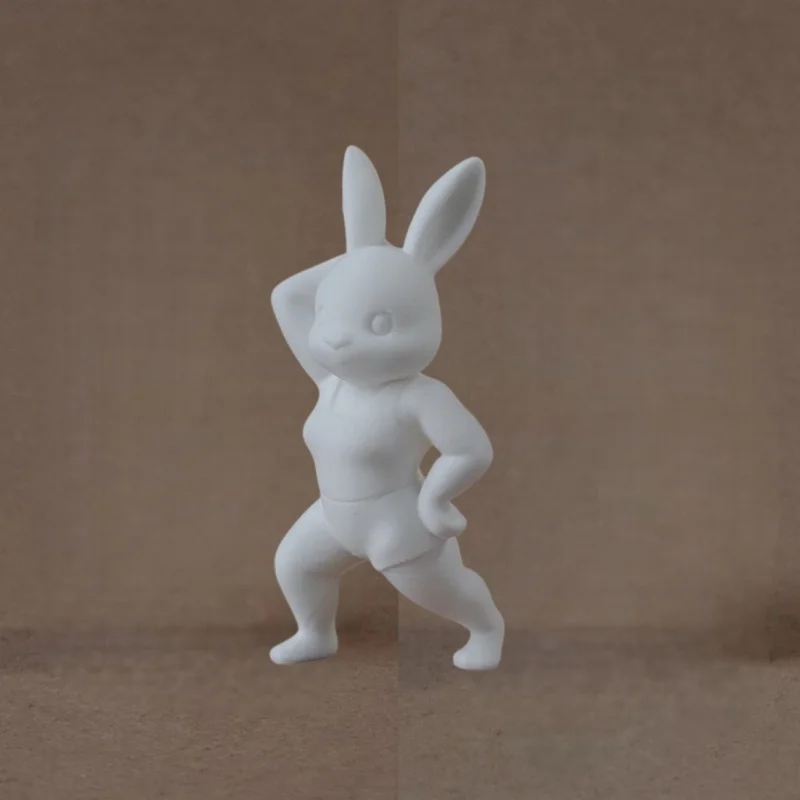 6cm 근육 토끼 장식품 부활절 토끼 보디빌더 피규어  - Desk Setup Nature 리뷰 및 가격
