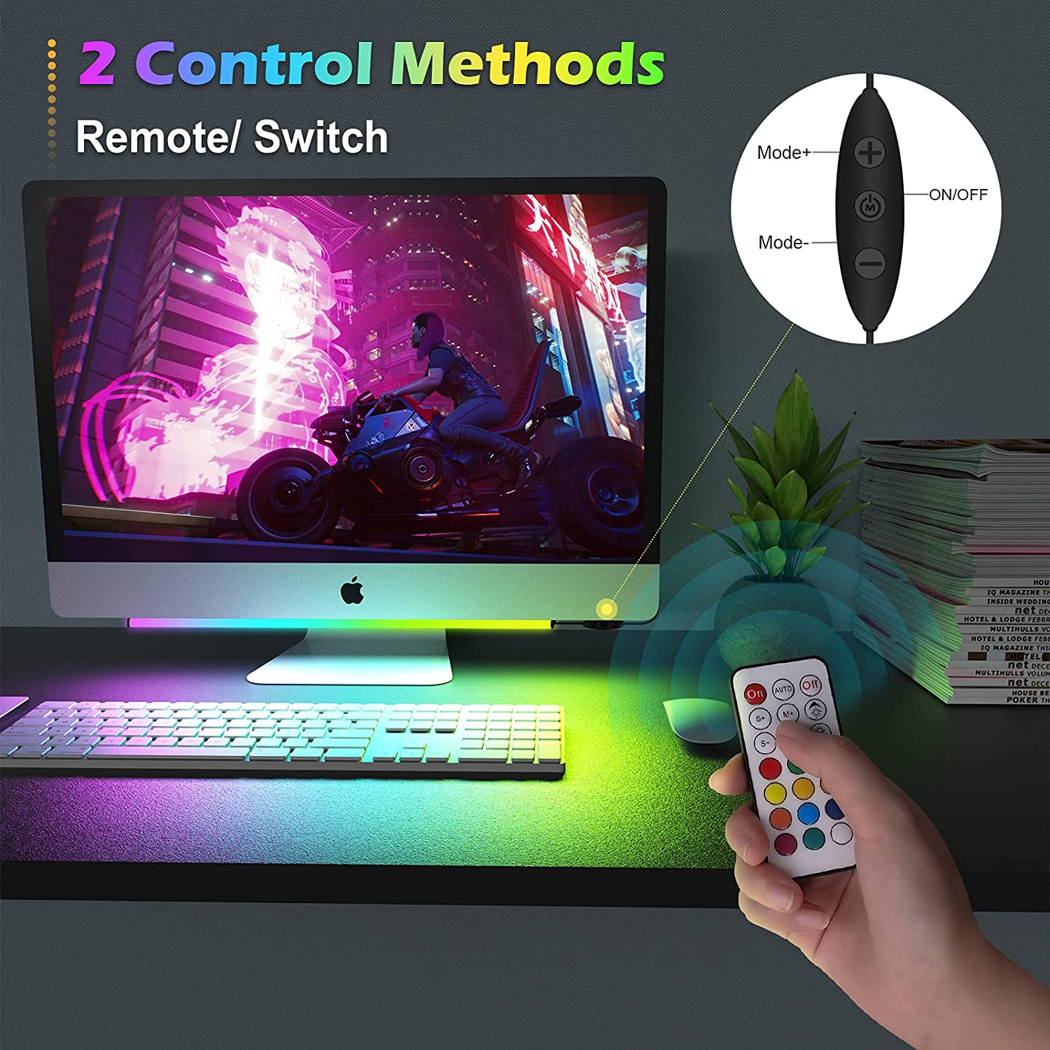 모니터 라이트 바 아래 게임 룸 장식 게임 설치 책상  - Desk Setup Diy 리뷰 및 가격