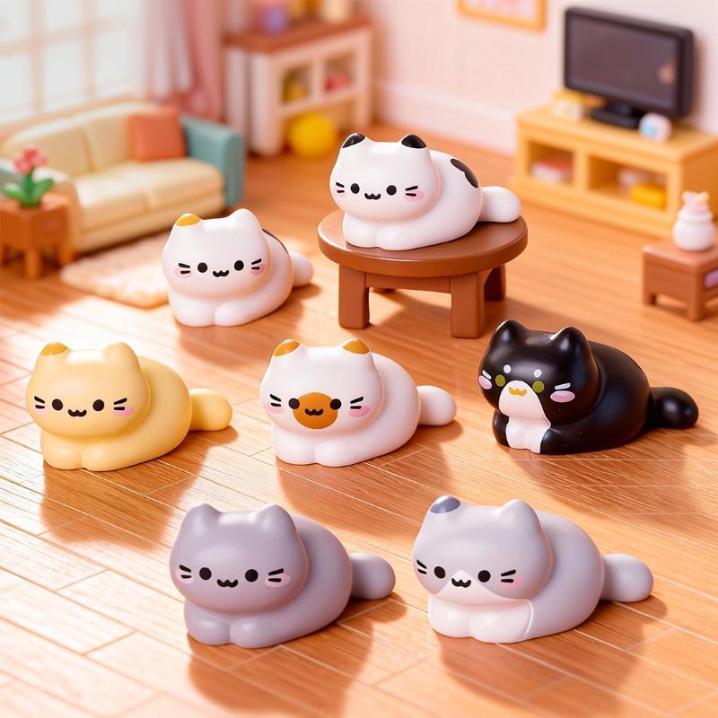 8PCS 귀여운 고양이 미니어처 인형 DIY 마이크로  - Desk Setup Nature 리뷰 및 가격