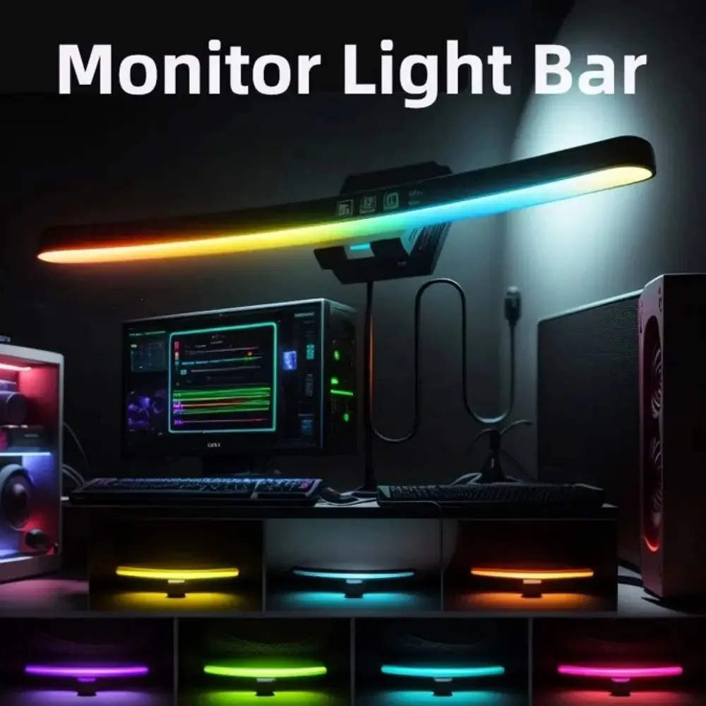 컴퓨터 모니터 라이트 바 RGB 음악 리듬 스크린 행잉 - Desk Setup Gaming 리뷰 및 가격